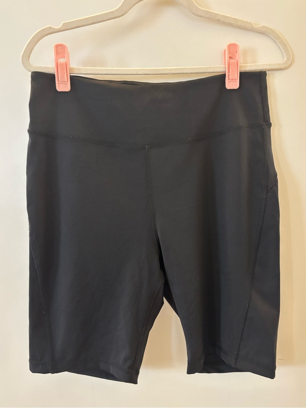 Ribbon Lux Black High Rise Biker Shorts Size L